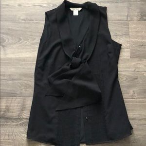 White House Black Market Black Blouse